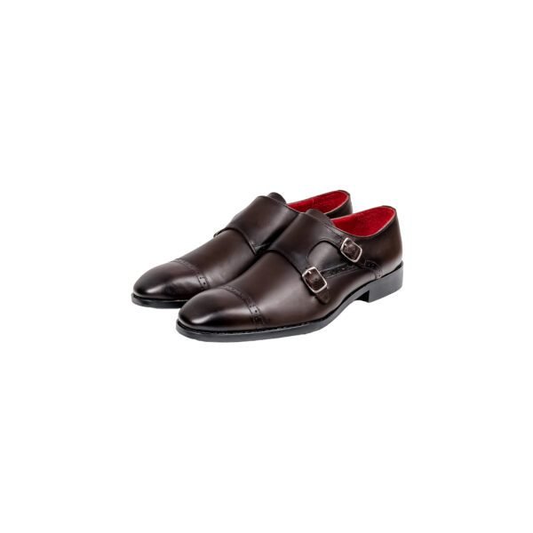 Square Toe Brogue Double Monk