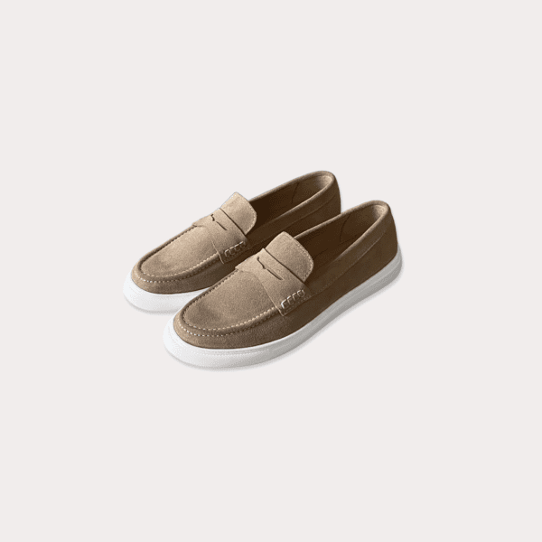 Suede Leather Penny Slip On Loafer